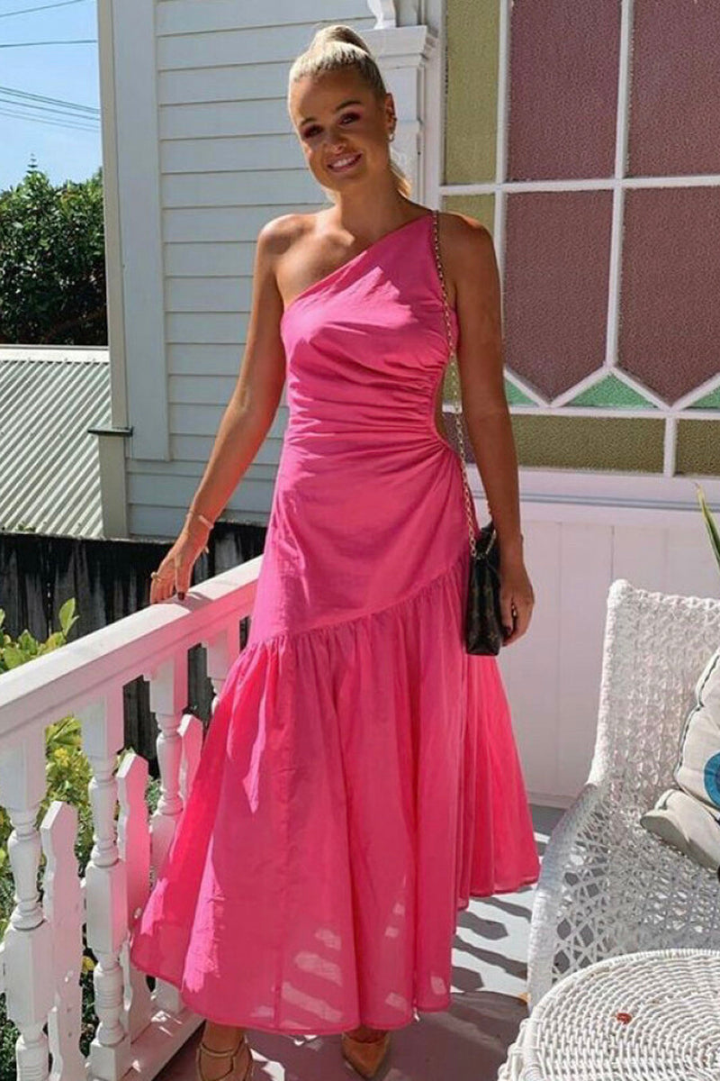 Bettina Cut Out Dress in Lipstick Pink – Rabbit Borrows