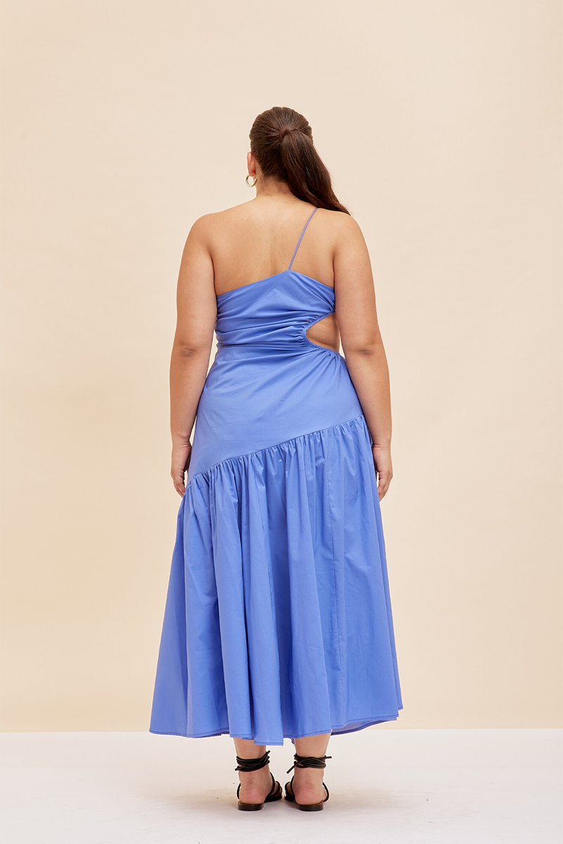 Bettina Cut Out Dress in Periwinkle – Rabbit Borrows