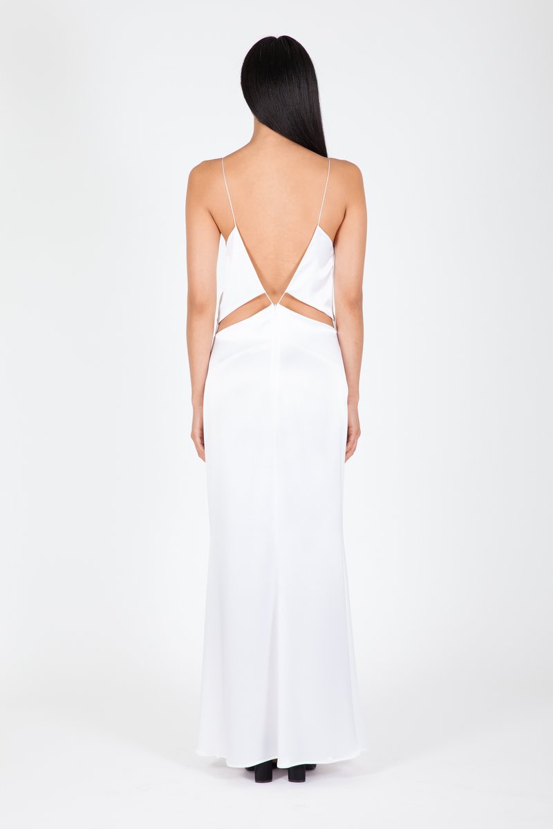 natalie rolt florence mini dress Florence Gown White – Rabbit Borrows