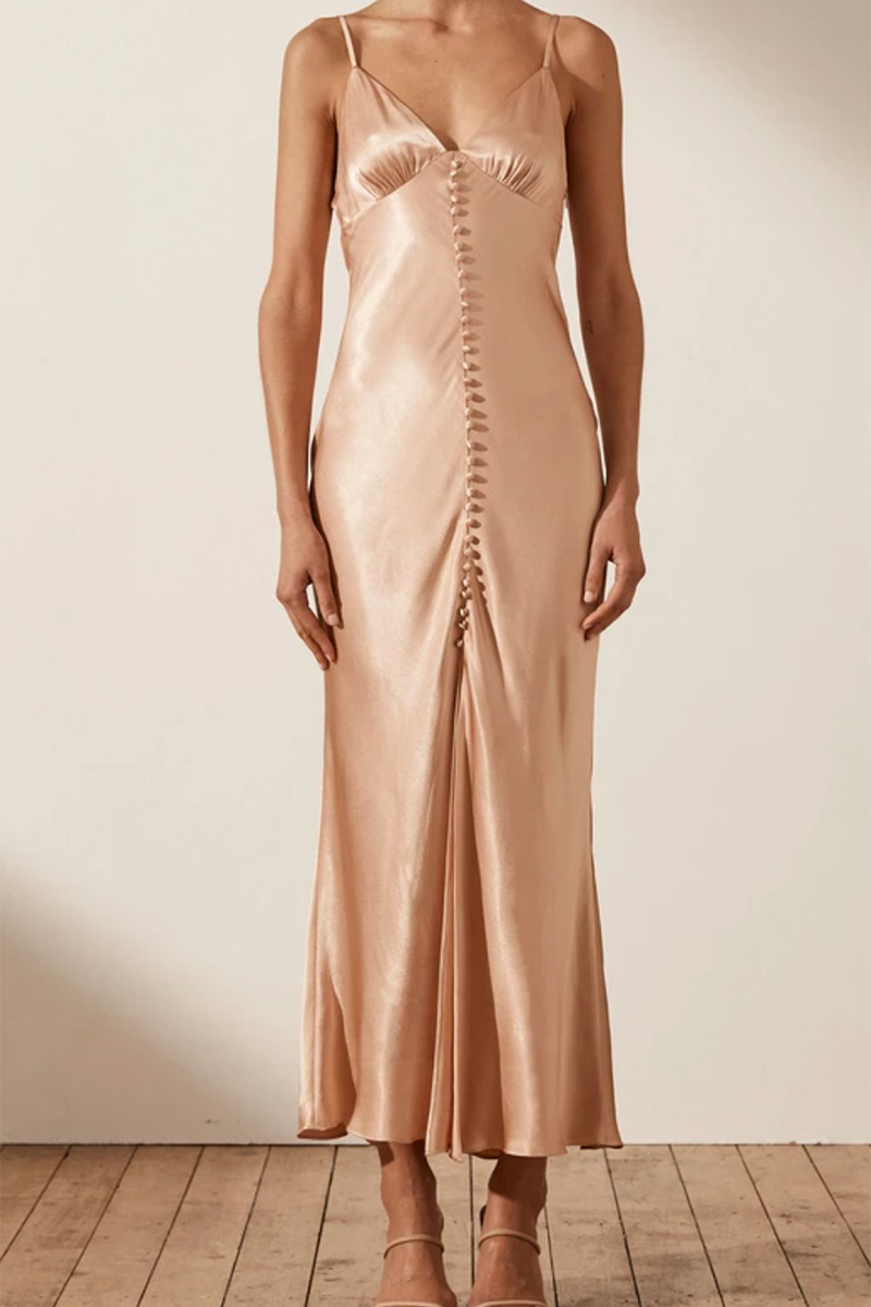 La Lune Bias Slip Dress in Desert Rose Rabbit Borrows La Lune Bias Slip Dress in Desert Rose Rabbit Borrows