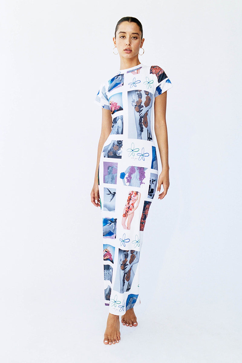 Morph Dress in Floral Mimicry – Rabbit Borrows